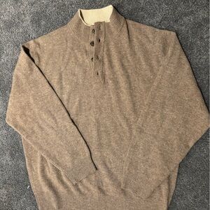 Jos. A. Bank Tan and Cream Cardigan